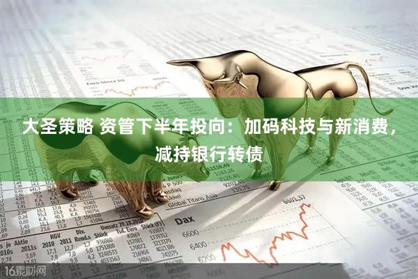 大圣策略 资管下半年投向：加码科技与新消费，减持银行转债